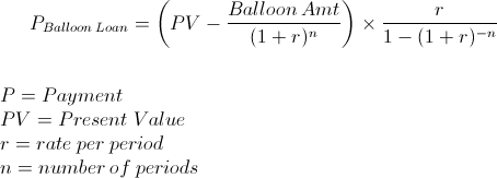 Periodic Payment on a Balloon Note
